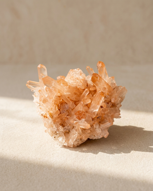 Raw Tangerine Quartz Cluster