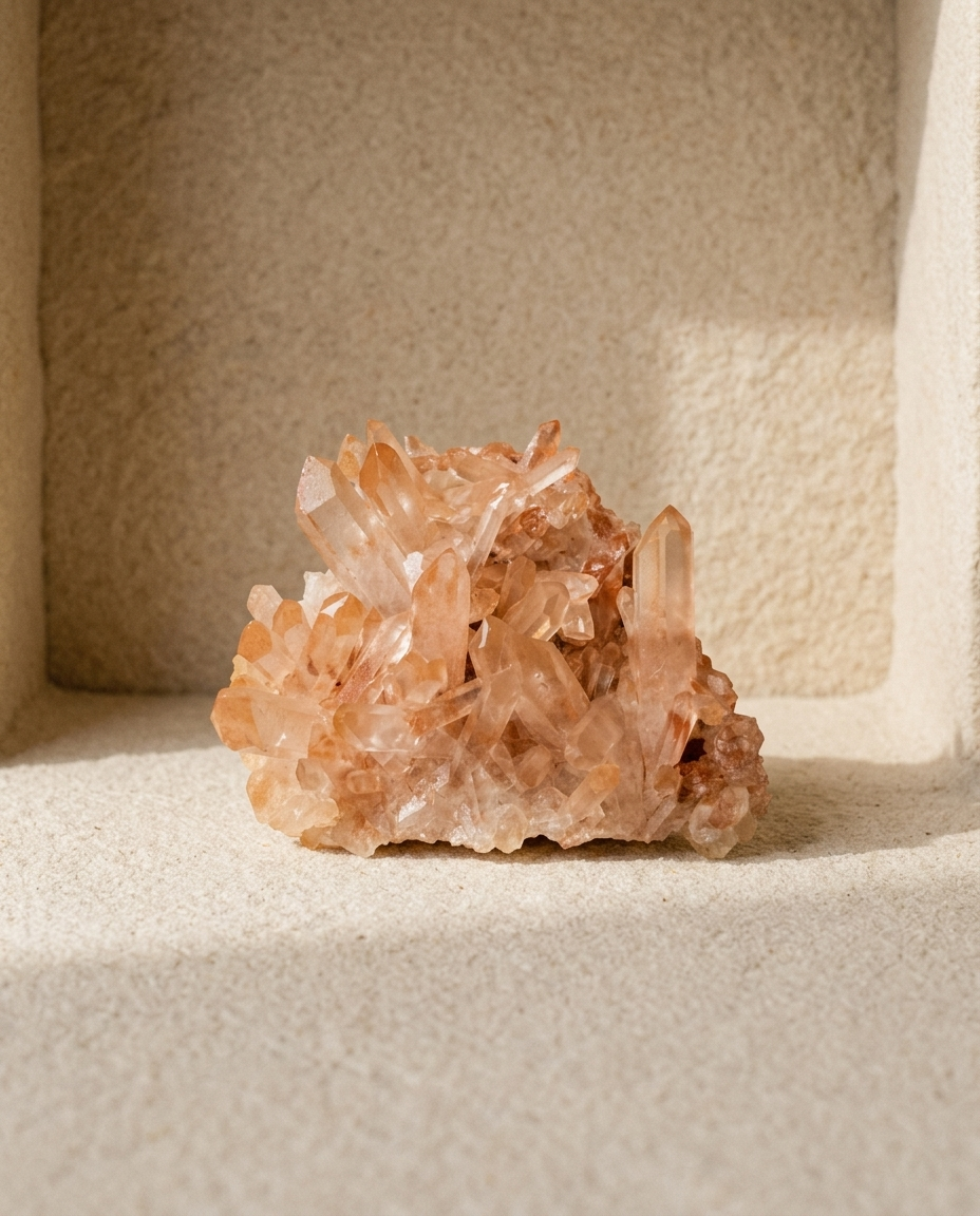 Raw Tangerine Quartz Cluster