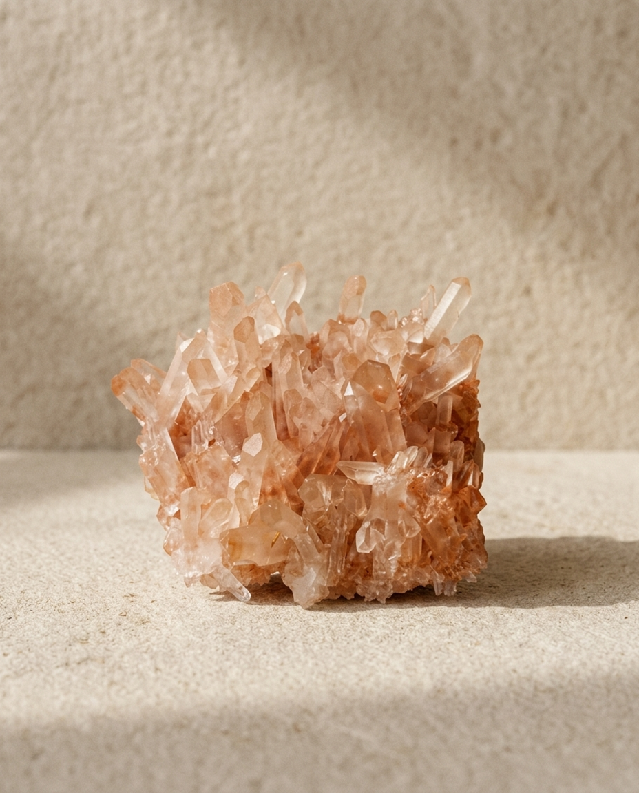 Raw Tangerine Quartz Cluster