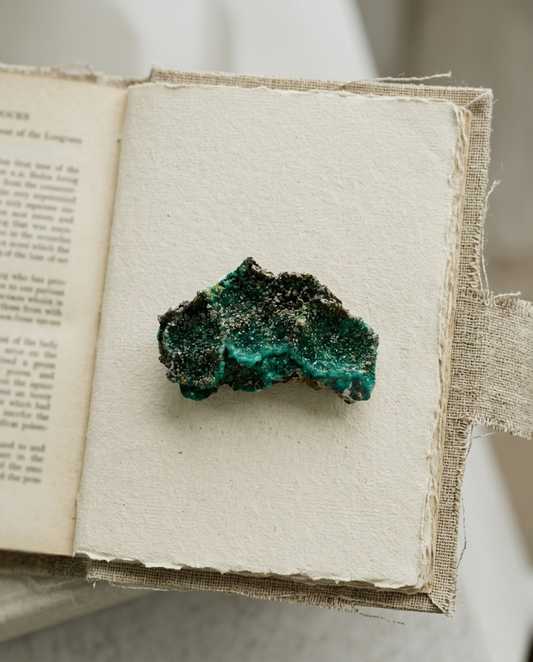 Natural Emerald Phantom Quartz irregular bracelet, organic green inclusions, geological formation, raw mineral aesthetic