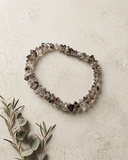 The Raw Geometry | Herkimer Diamond Bracelet
