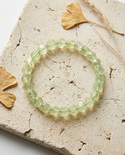 The Botanical Light | Natural Faceted Prehnite Bracelet