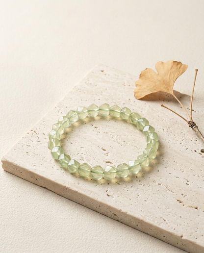 The Botanical Light | Natural Faceted Prehnite Bracelet