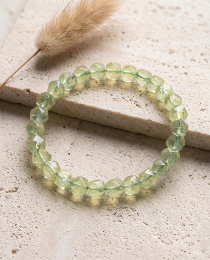 The Botanical Light | Natural Faceted Prehnite Bracelet
